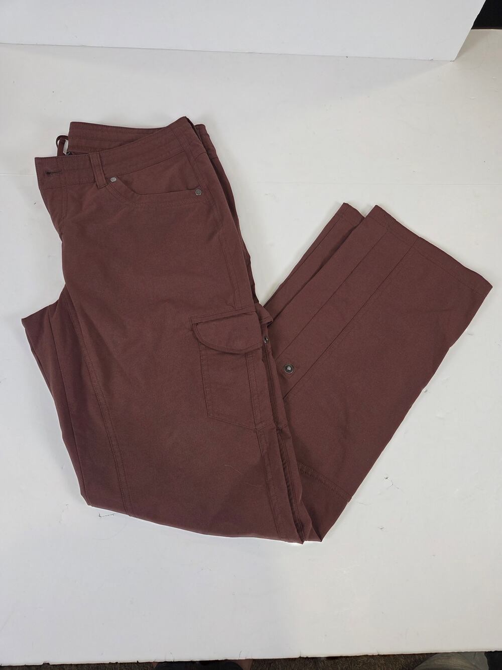 KUHL Women’s Rust Solid Cargo Pants w/ Pockets Button-Zip Closure Size 10